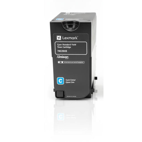 Lexmark Original Toner 74C2SCE Farbe: Cyan ca. 7.000 Seiten