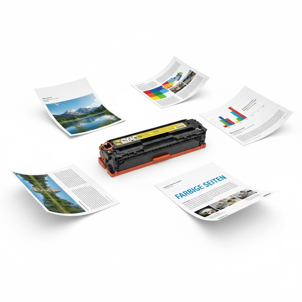 HP Original Toner 125a CB542A | Farbe: Yellow ca. 1.400 Seiten