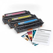 3 x Original HP Toner Multipack CF372AM (CC531A CC532A CC533A)  für ca. 8.400 Seiten