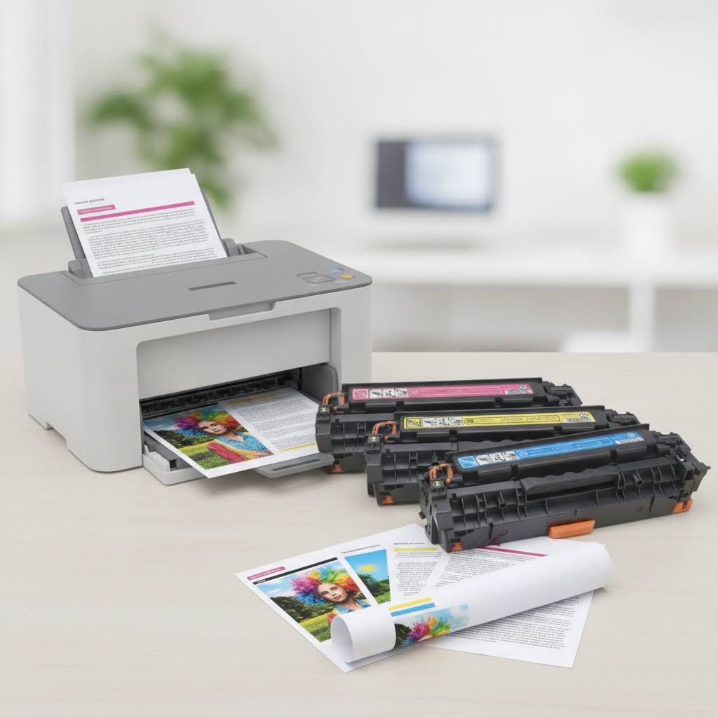 3 x Original HP Toner Multipack CF372AM (CC531A CC532A CC533A)  für ca. 8.400 Seiten