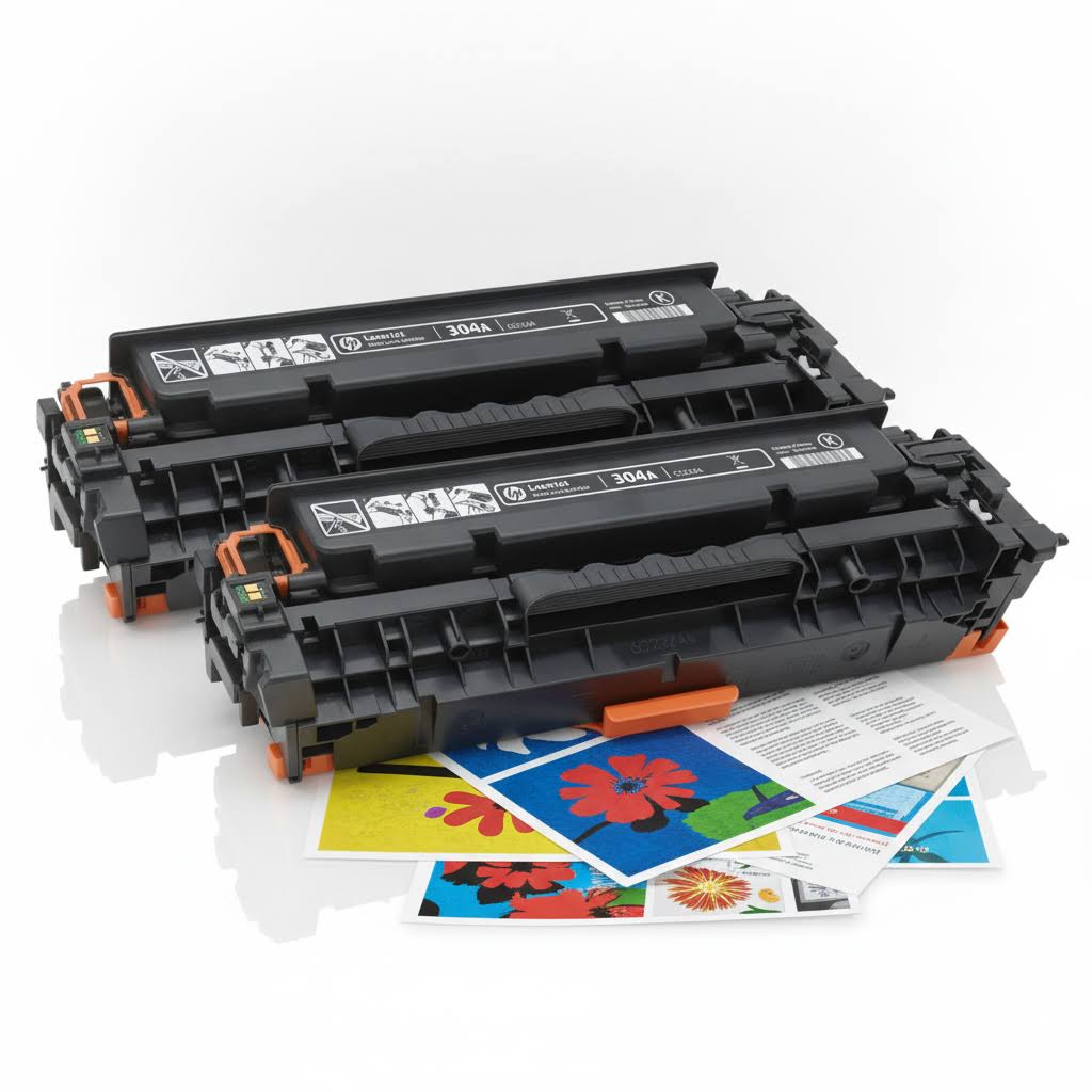 Dopplepack Original HP Toner 304A (CC530AD) Farbe: Schwarz ca: 2 x 3.500 Seiten