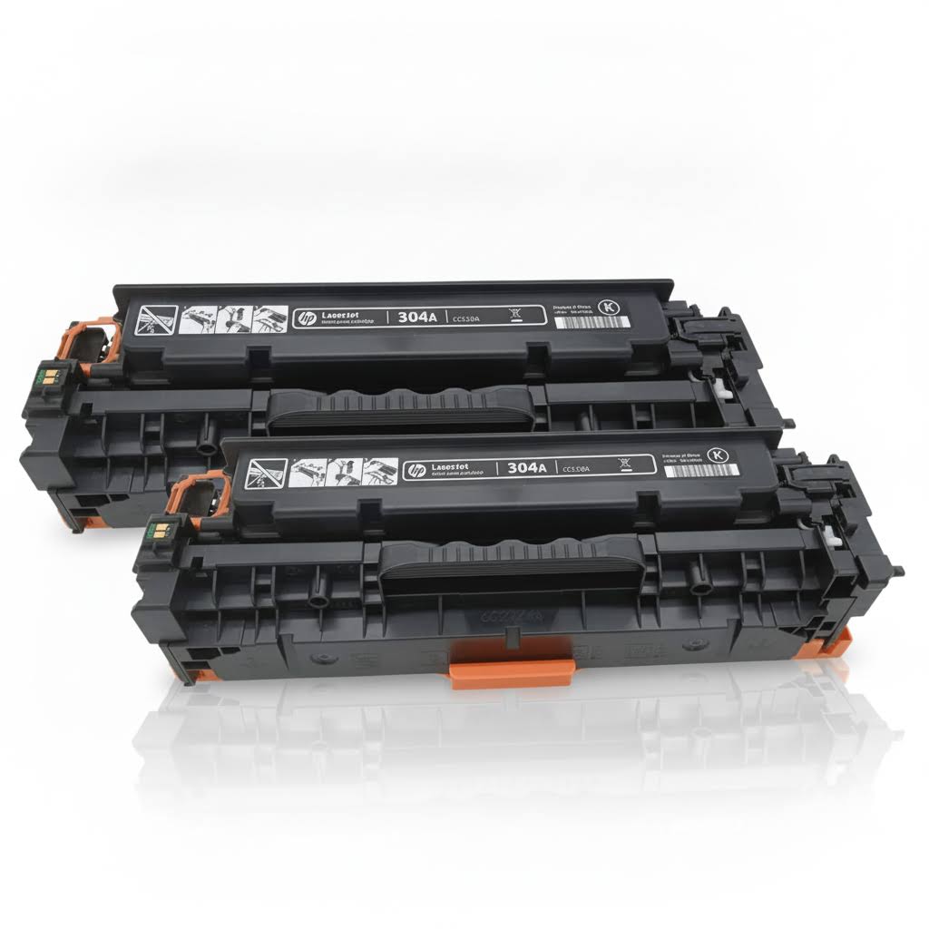 Dopplepack Original HP Toner 304A (CC530AD) Farbe: Schwarz ca: 2 x 3.500 Seiten
