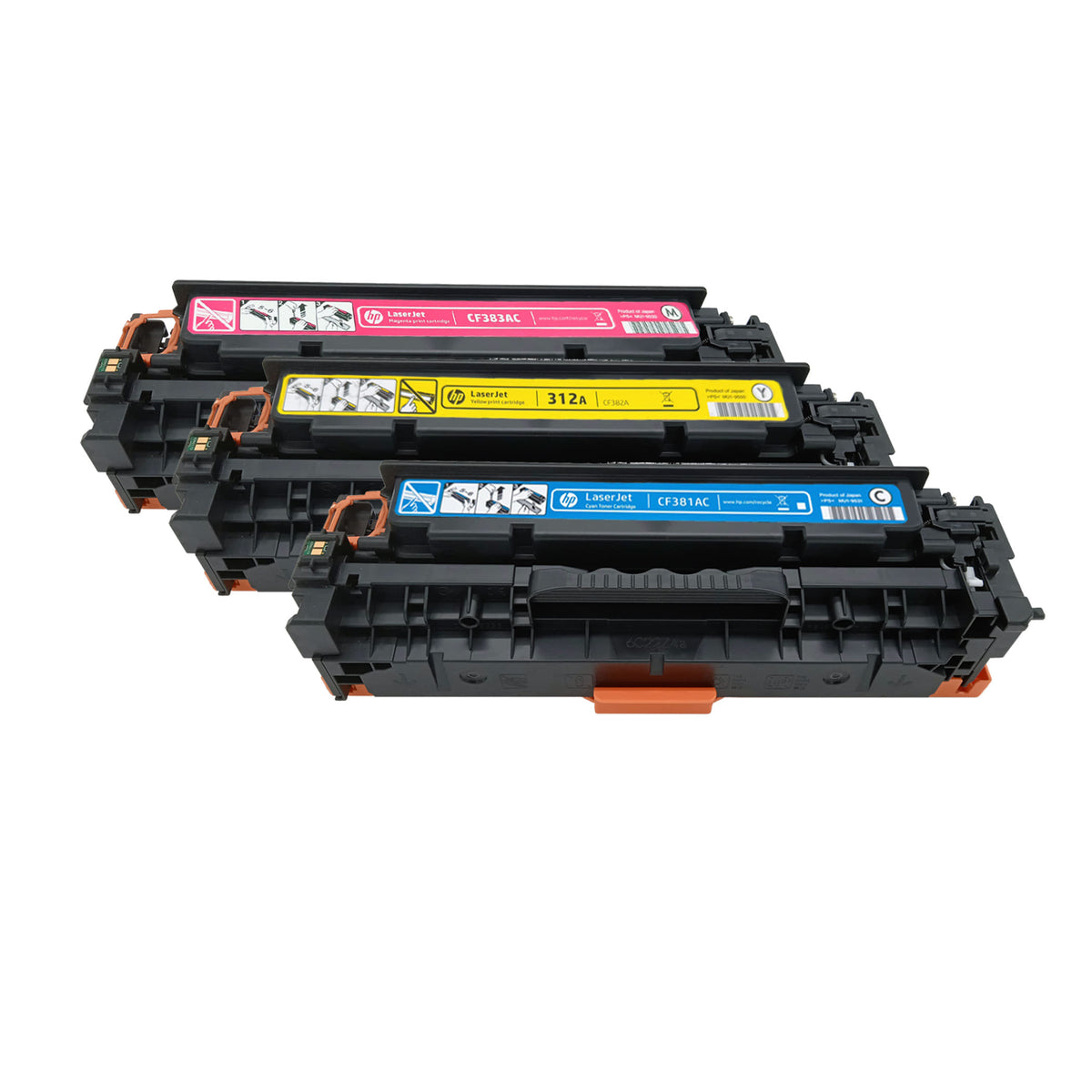Original HP Colorpack 312A | CF440AM ( CF381A | CF382A | CF383A ) Farbe: Magenta | Yellow | Cyan ca. 8.100 Seiten